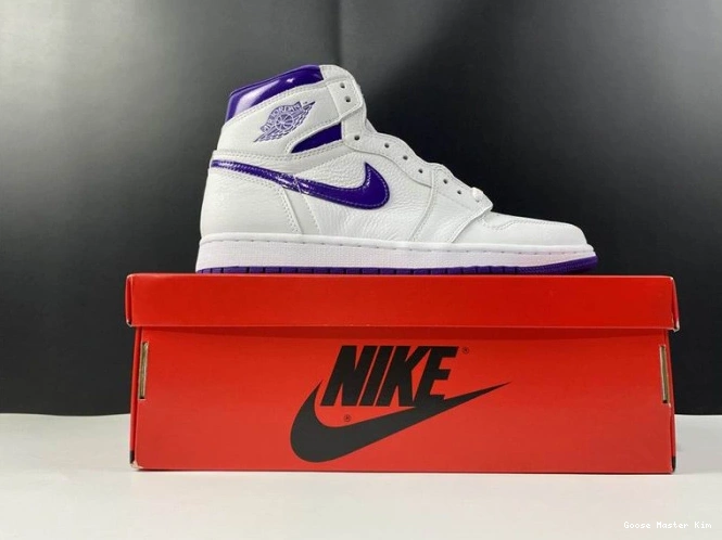 JORDAN HIGH PURPLE RETRO 1 COURT AIR CD0461-151 0806